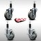 Service Caster 4'' SS Gray Poly Wheel Swivel 1-1/8'' Expanding Stem Caster Set 2 Brakes, 4PK SCC-SSEX20S414-PPUB-2-TLB-2-118 - alternate 4